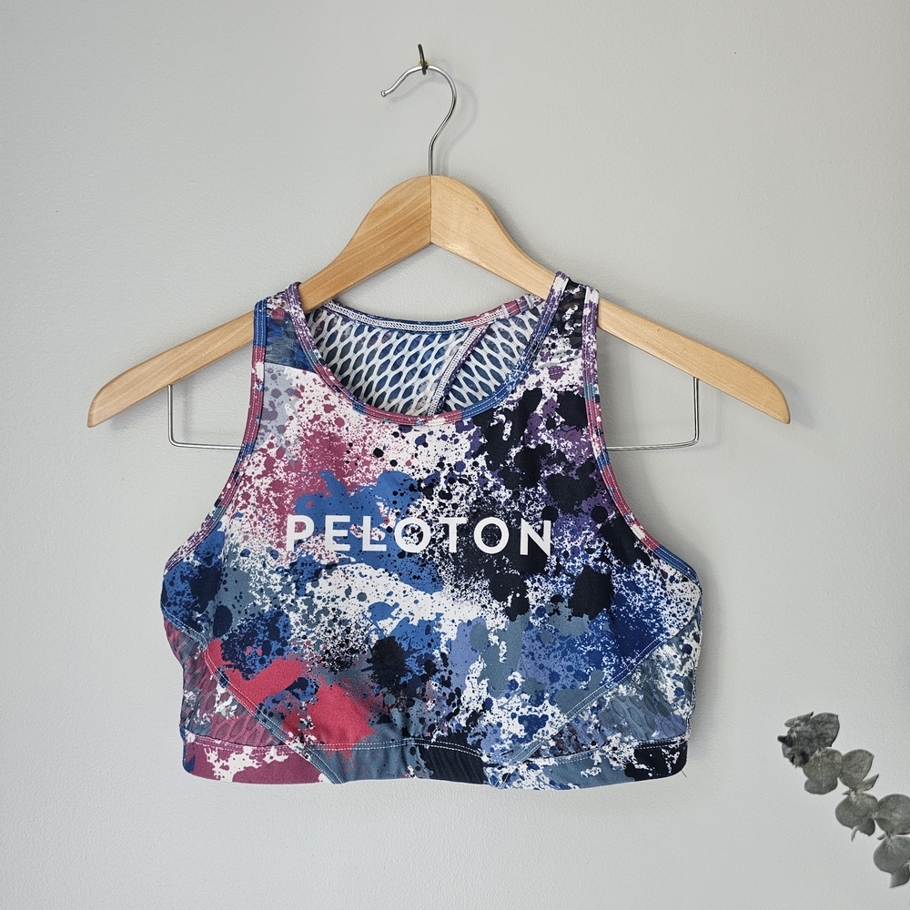 Peloton Wear It To Heart Sports Bra - Paint Splatter